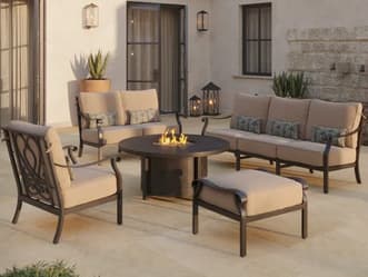 Castelle Madrid Deep Seating Cast Aluminum Patio Lounge Set