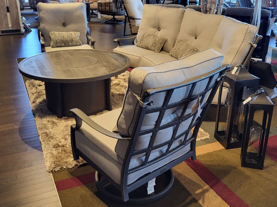 Castelle Monterey Ultra High Back Deep Seating Cast Aluminum Patio Lounge Set