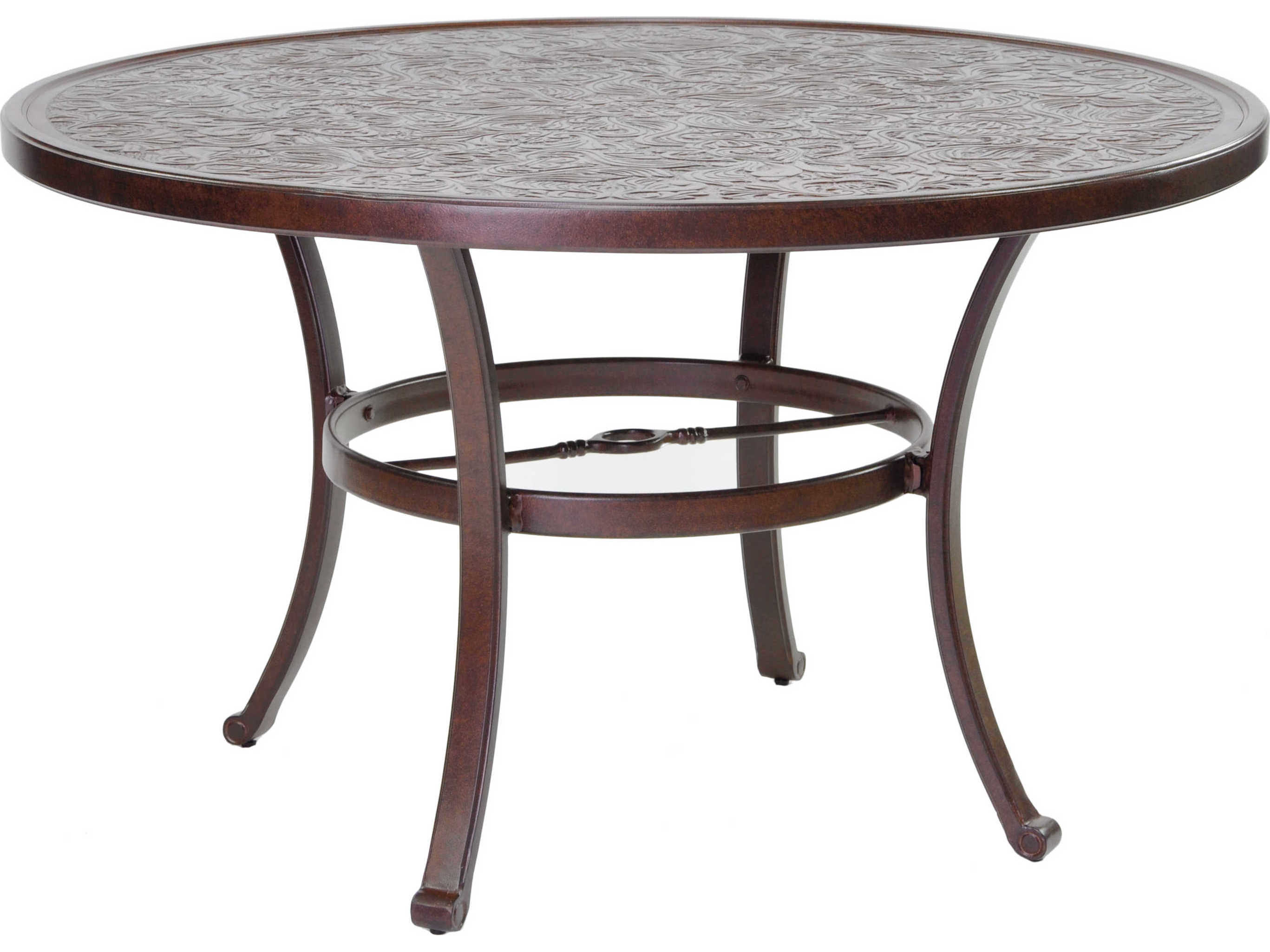 Castelle Vintage Cast Aluminum Round Patio Dining Table