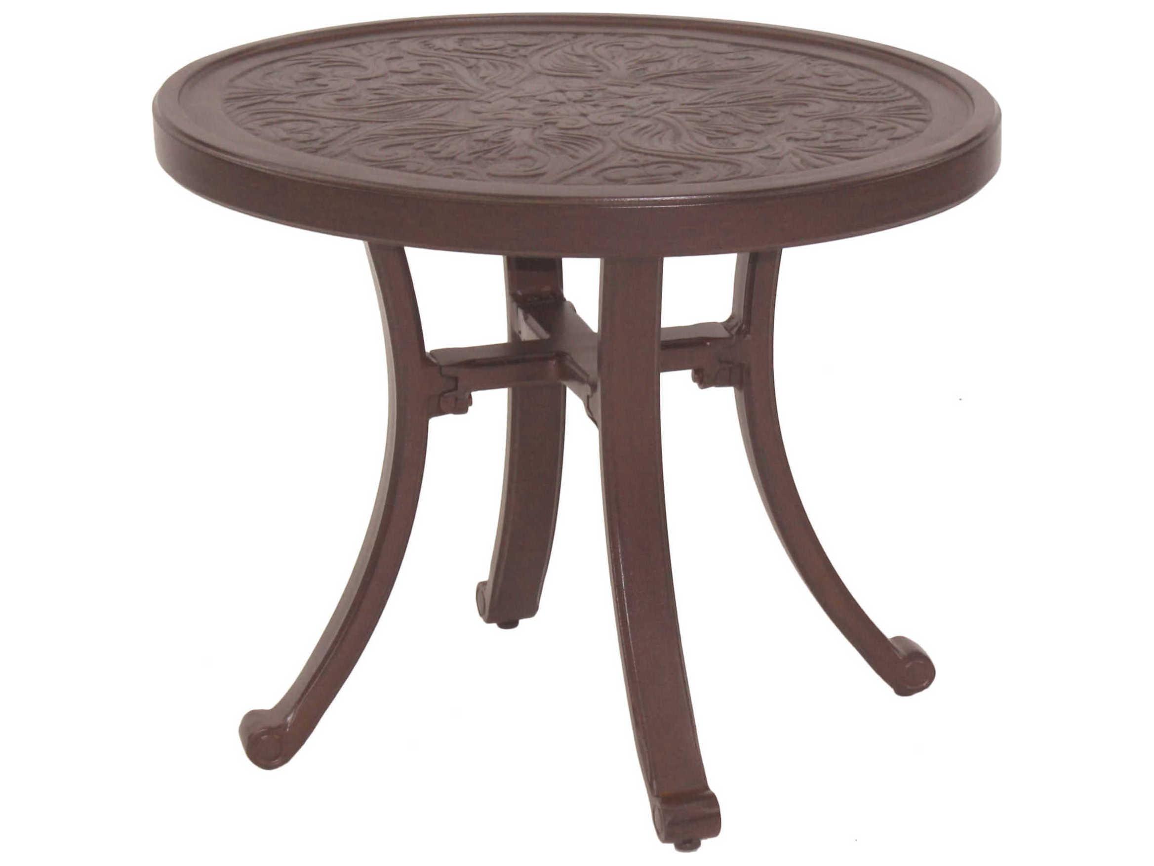 Castelle Vintage Cast Aluminum - Round Occasional Table Ready to Assemble