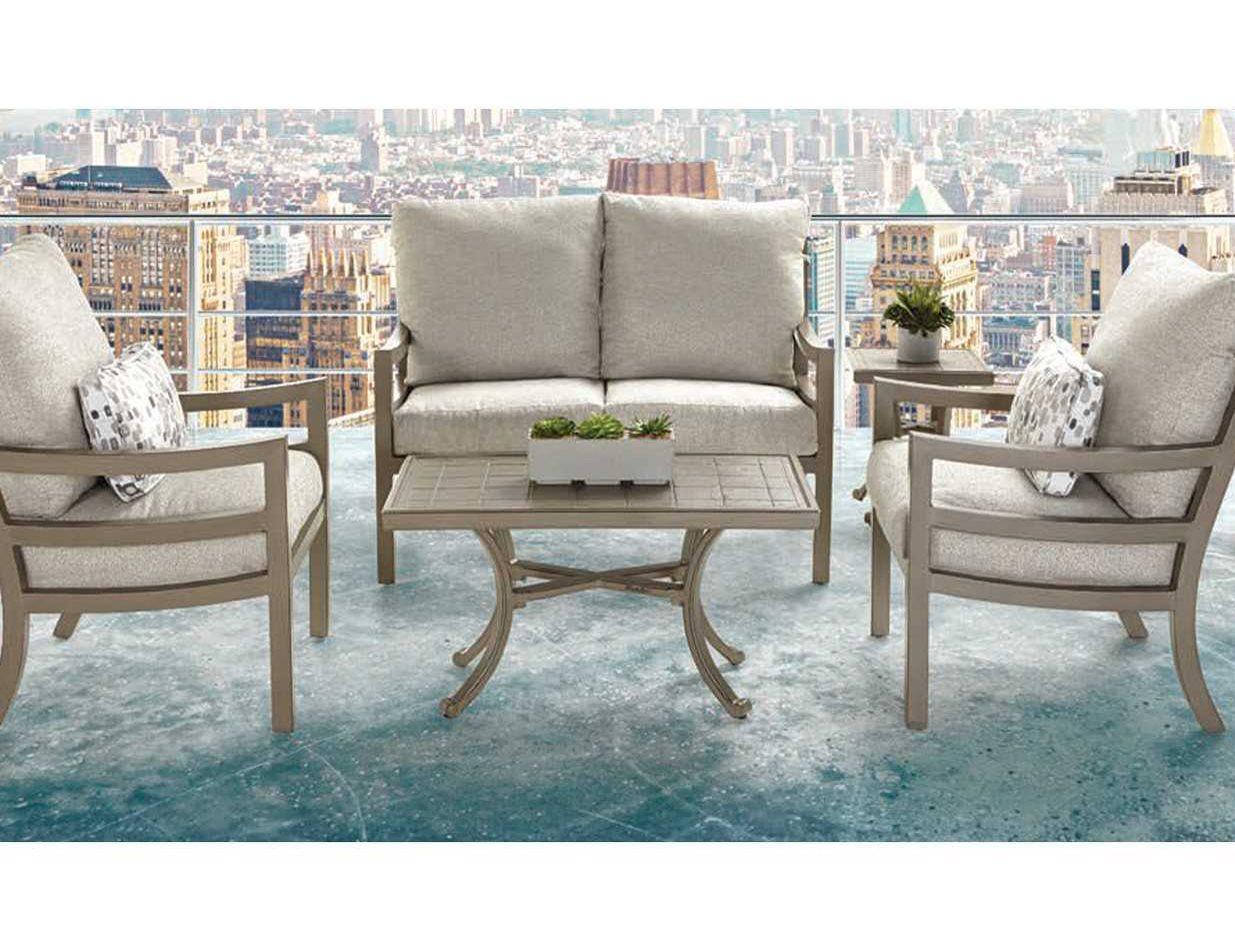 Castelle Roma Deep Seating Aluminum Outdoor Lounge Set