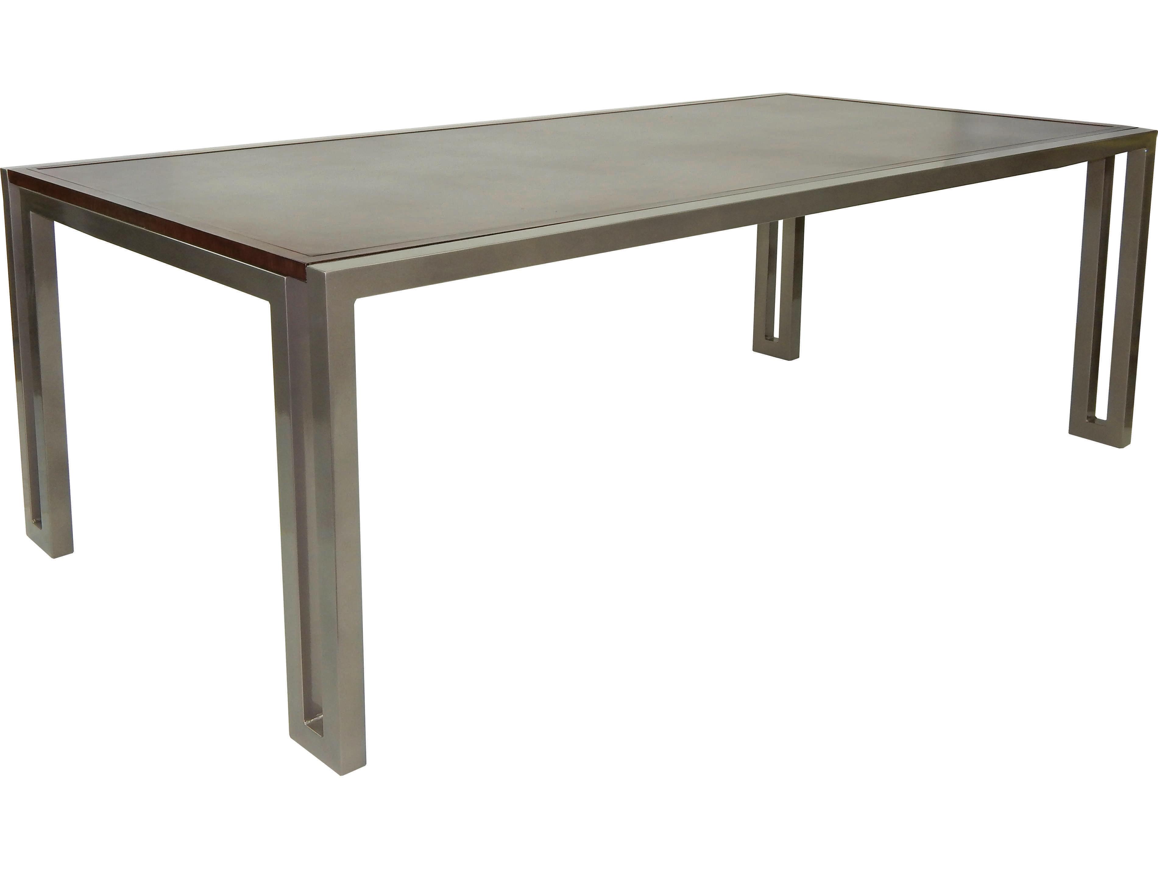 Castelle Icon Cast Aluminum Rectangular Outdoor Dining Table