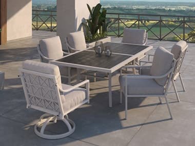 Castelle Saxton Cushion Dining Aluminum Patio Dining Set