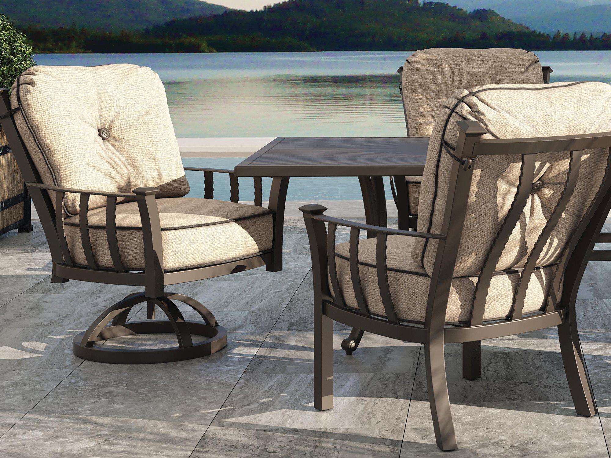 Castelle Santa Fe Cushion Cast Aluminum Outdoor Dining Set