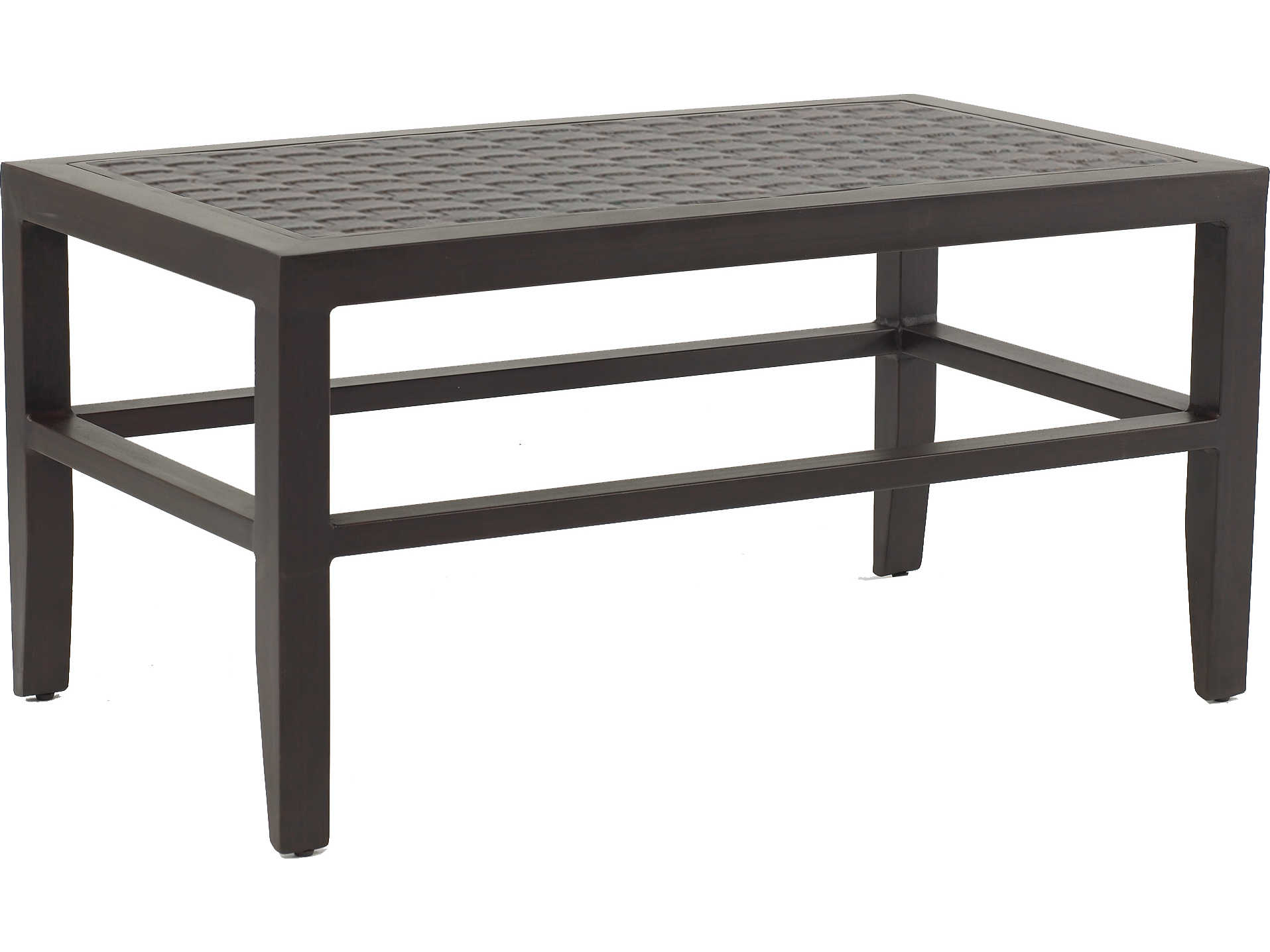 Castelle Classical Cast Aluminum Small Rectangular Outdoor Coffee Table