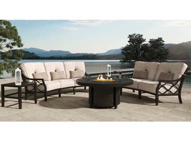 Castelle Villa Bianca Deep Seating Cast Aluminum Outdoor Lounge Set