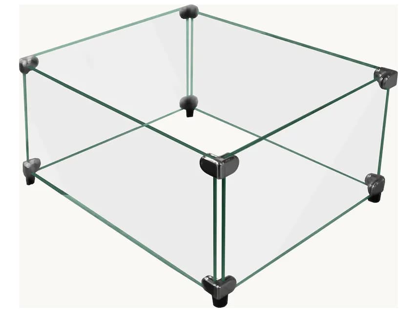 Castelle Square Glass Wind Guard for 44'' Firepits