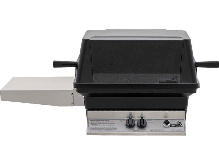 PGS Grills A30 Series Cast Aluminum Black Natural Gas BBQ Grill Head with Shelf