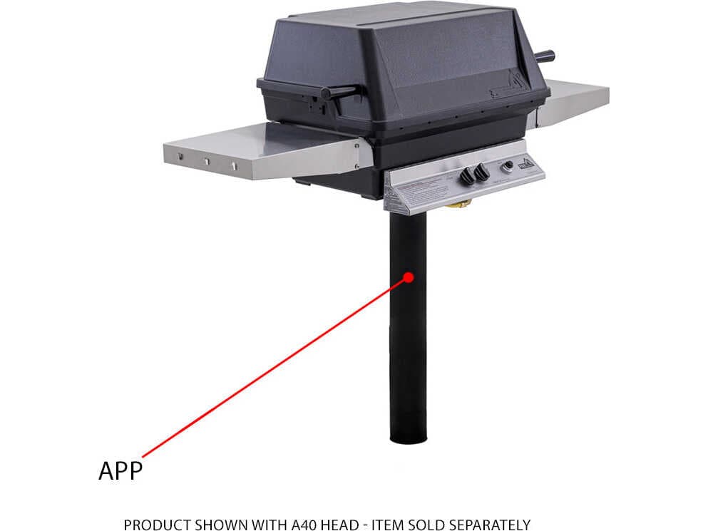 PGS A Series Black Permanent Post Mounting Option For A30 Or A40 Grills.