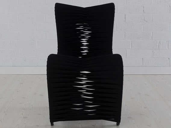 Phillips Collection Seat Belt Black Upholstered Side Dining Chair