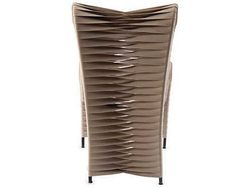 Phillips Collection Seat Belt Beige Upholstered Side Dining Chair