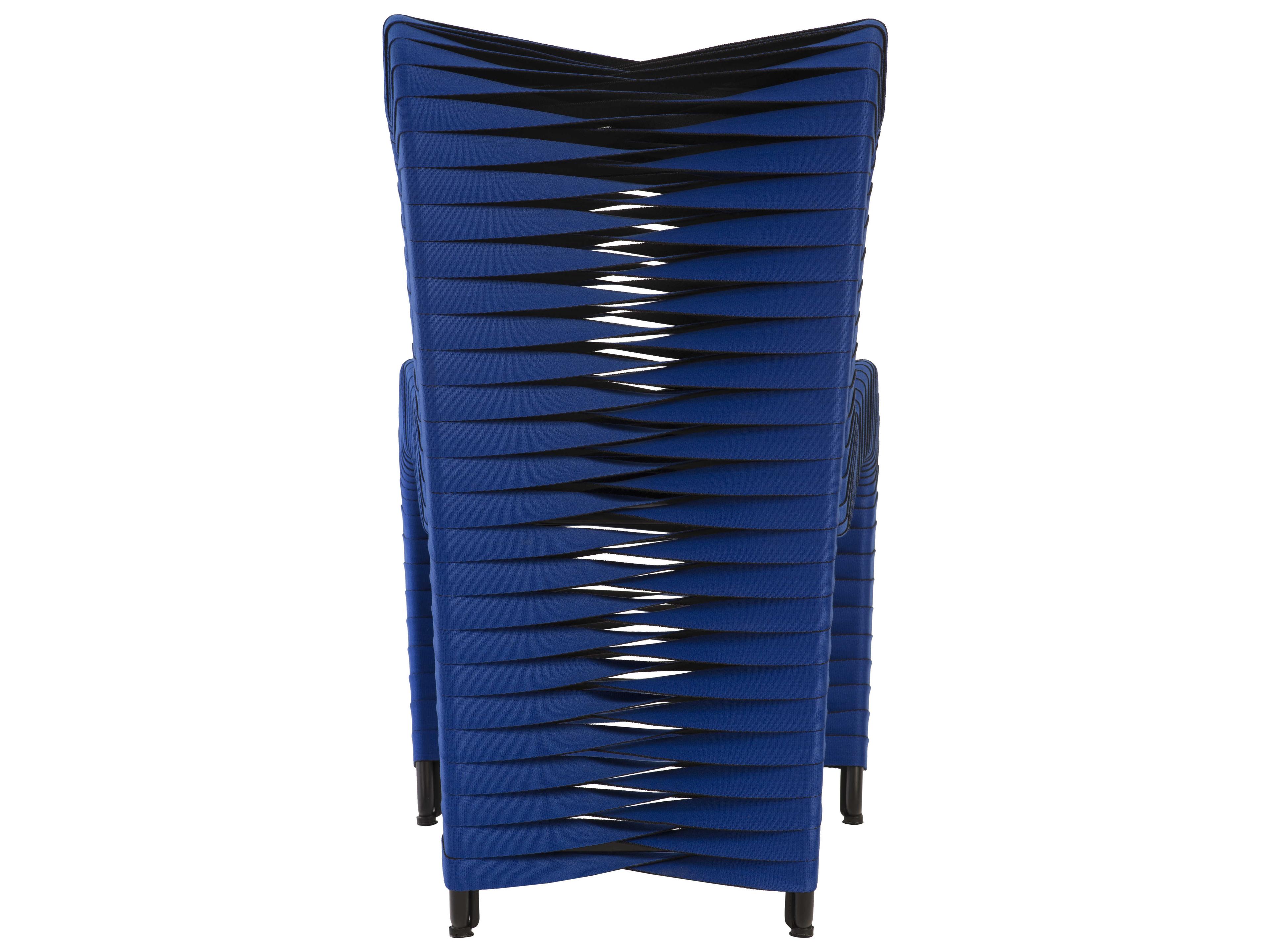 Phillips Collection Seat Belt Black Upholstered Side Dining Chair