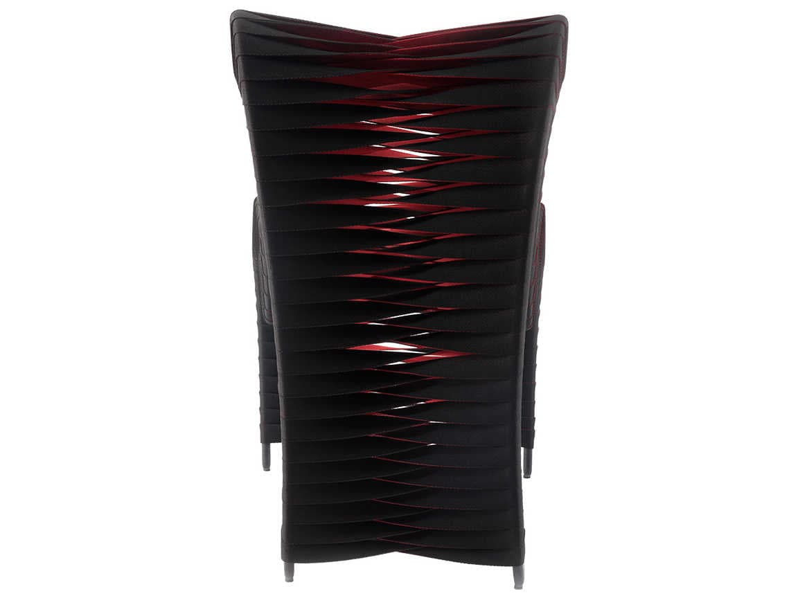 Phillips Collection Seat Belt Black Upholstered Side Dining Chair