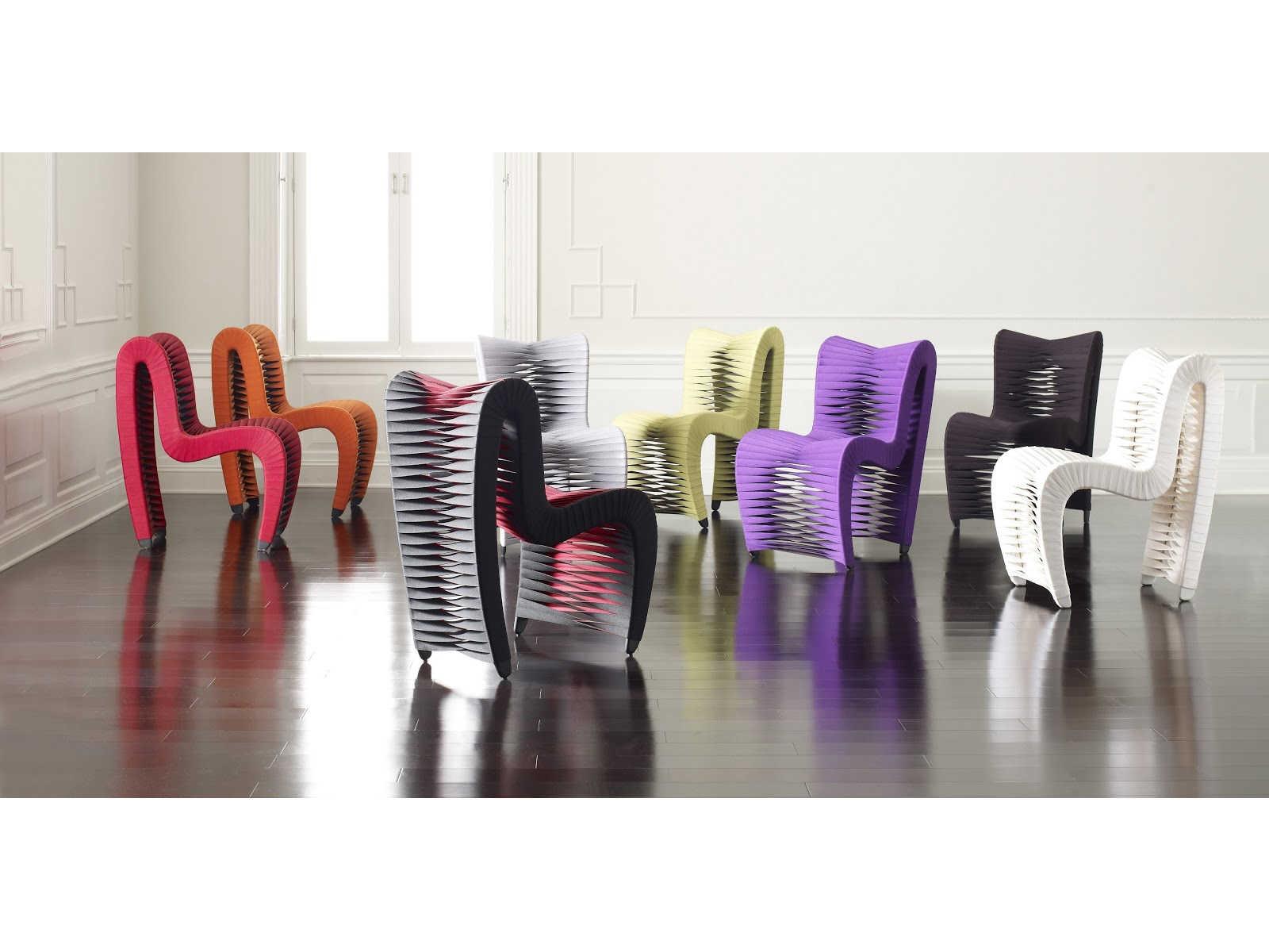 Phillips Collection Seat Belt Black Upholstered Side Dining Chair