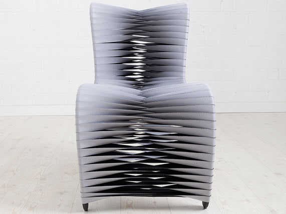 Phillips Collection Seat Belt Black Upholstered Side Dining Chair