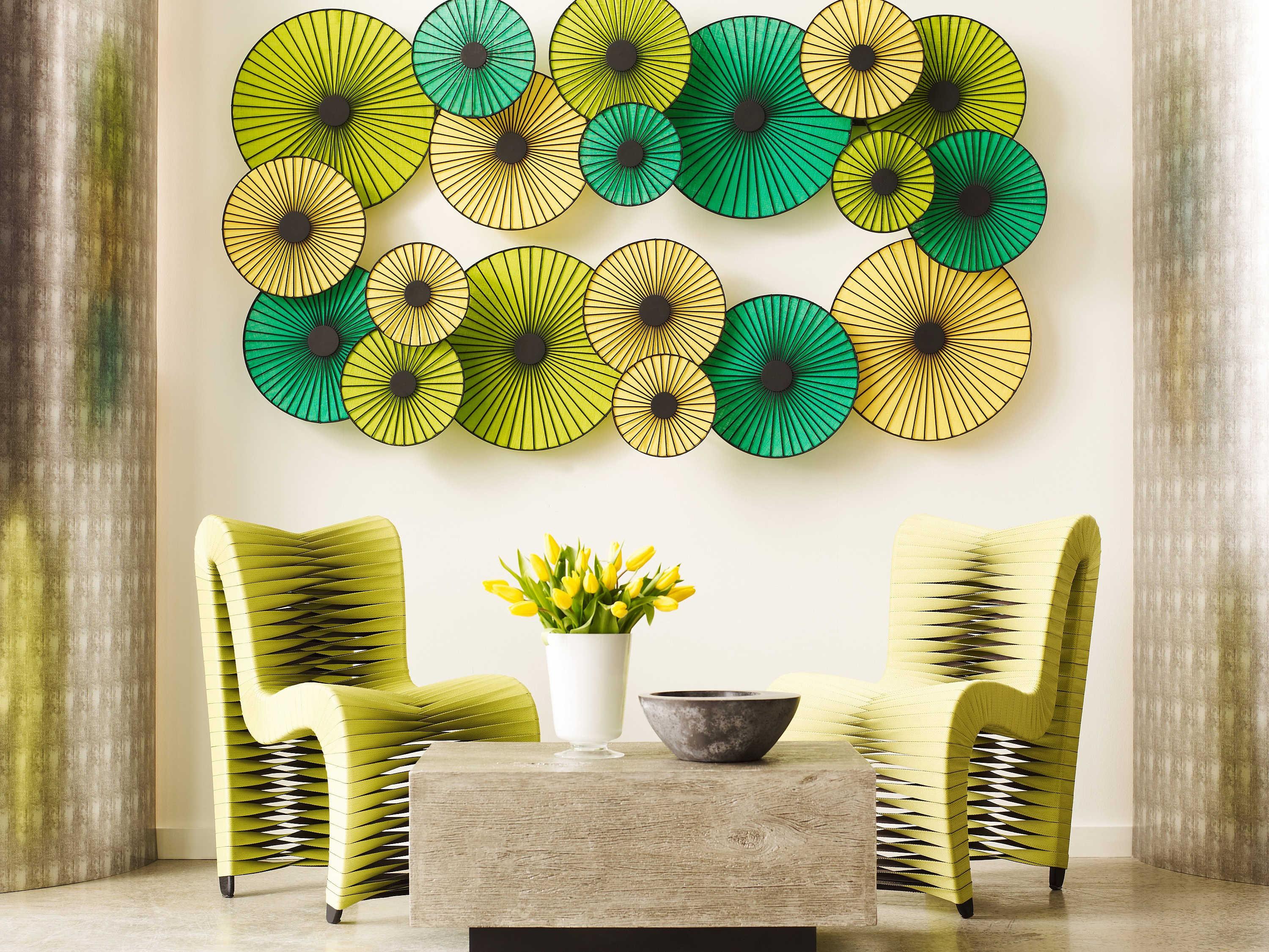 Phillips Collection Seat Belt Green Upholstered Side Dining Chair