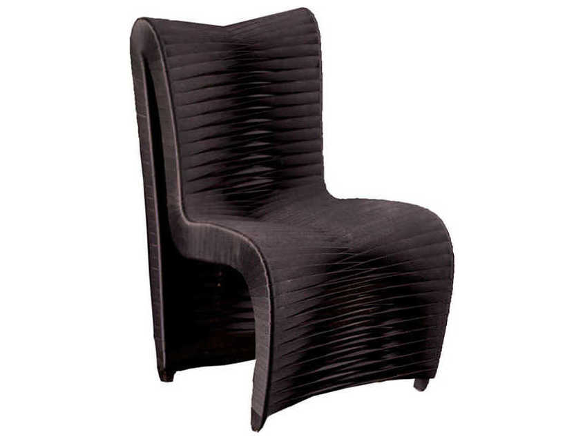Phillips Collection Black Upholstered Side Dining Chair