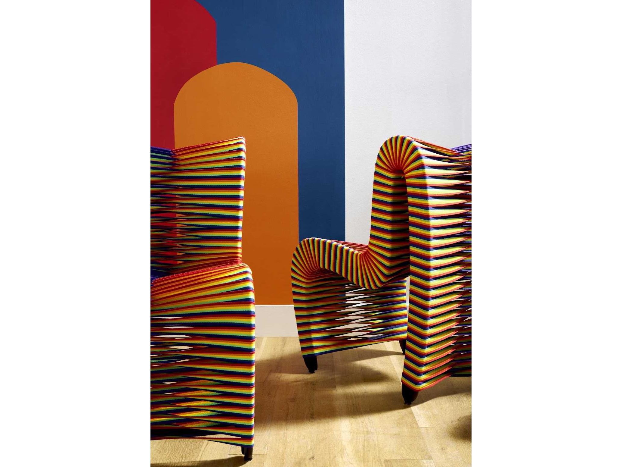 Phillips Collection Blue Upholstered Side Dining Chair