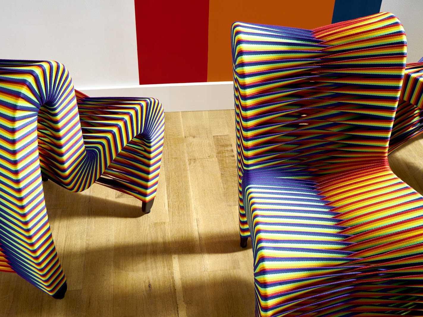 Phillips Collection Blue Upholstered Side Dining Chair