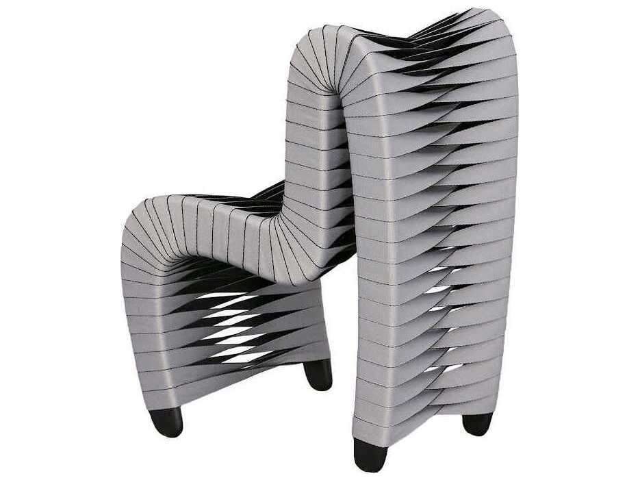 Phillips Collection Seat Belt Gray Upholstered Children's Side Dining Chair