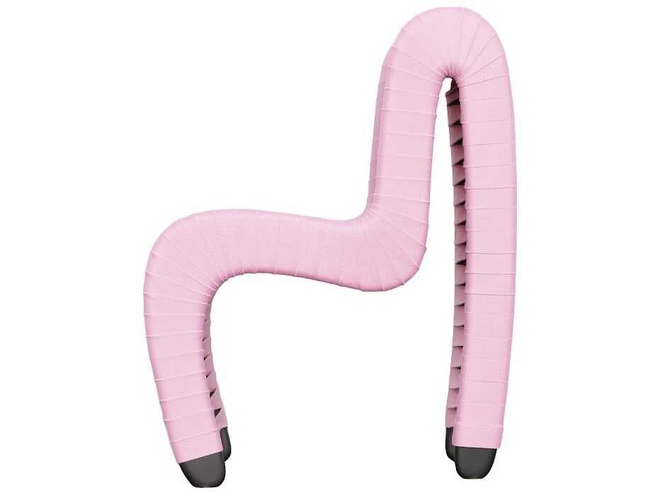 Phillips Collection Seat Belt Pink Upholstered Children's Side Dining Chair