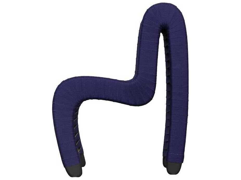 Phillips Collection Seat Belt Blue Upholstered Children's Side Dining Chair