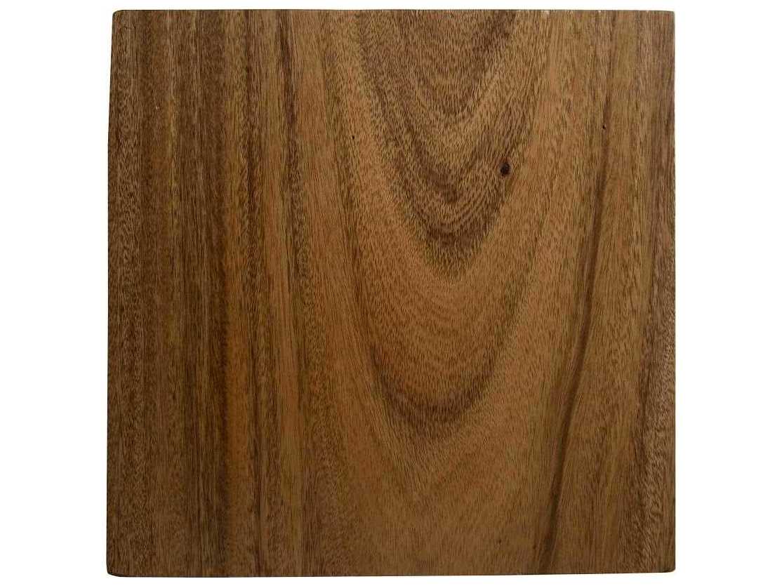 Phillips Collection Chamcha Square Wood Gold Brown End Table