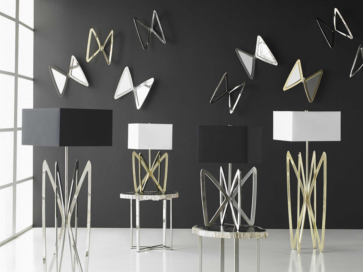 Phillips Collection Silver Butterfly Mirror Metal Wall Art