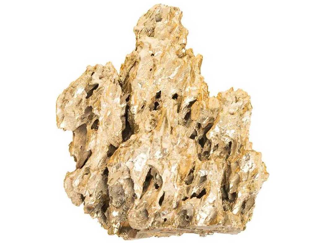 Phillips Collection Plated Brass Stalagmite 3D Wall Art Set of 3