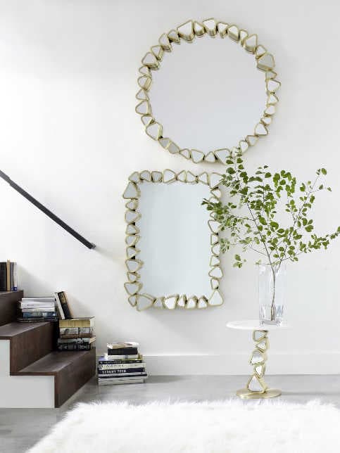 Phillips Collection Gold Round Wall Mirror