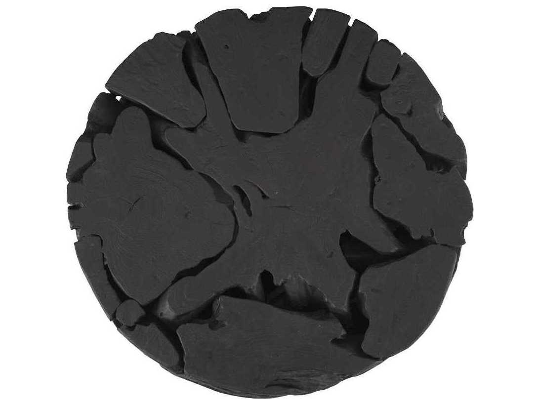 Phillips Collection Round Wood Black Coffee Table