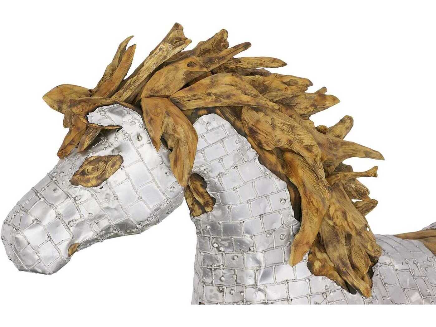 Phillips Collection Silver Brown Walking Mustang Horse Woodland Sculpture