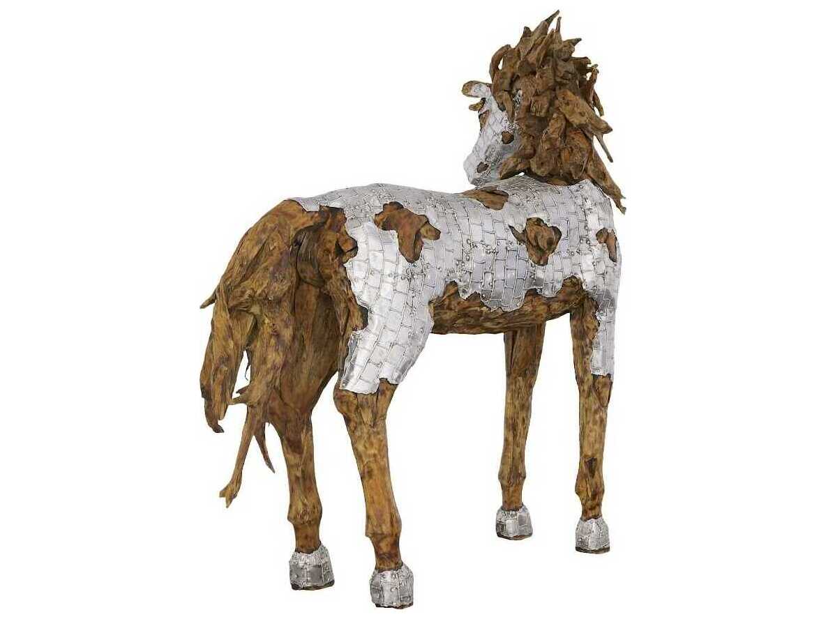 Phillips Collection Silver Brown Standing Mustang Horse Woodland Sculpture