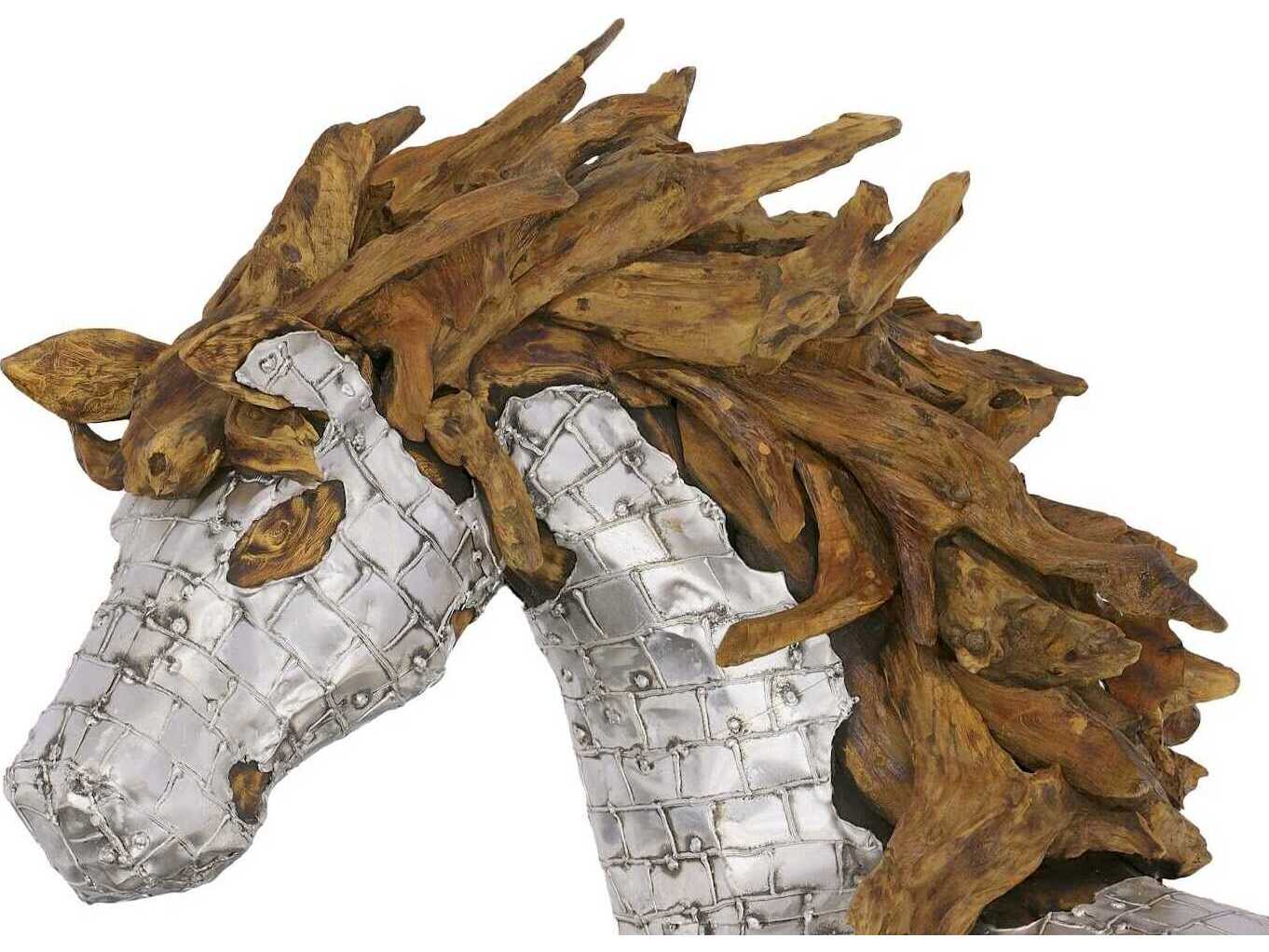 Phillips Collection Silver Brown Standing Mustang Horse Woodland Sculpture