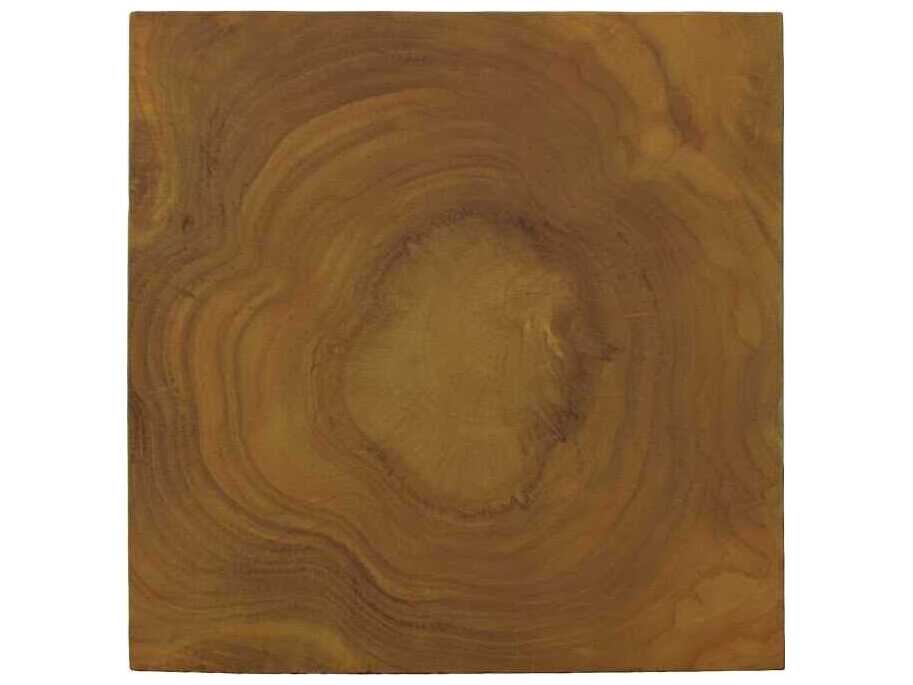 Phillips Collection Teak Slice Natural Brown Red Accent Stool