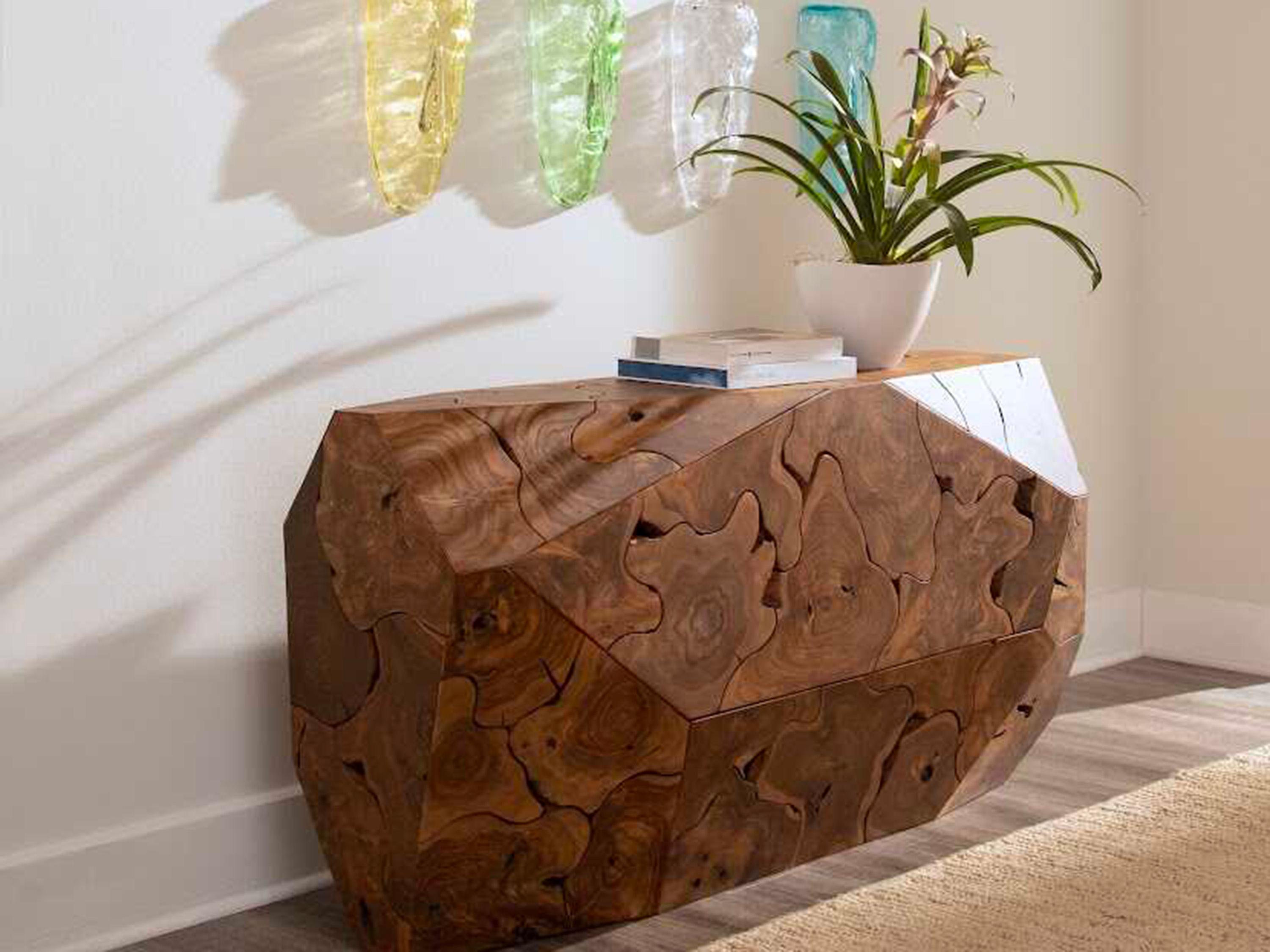 Phillips Collection Prism Wood Natural Brown Console Table