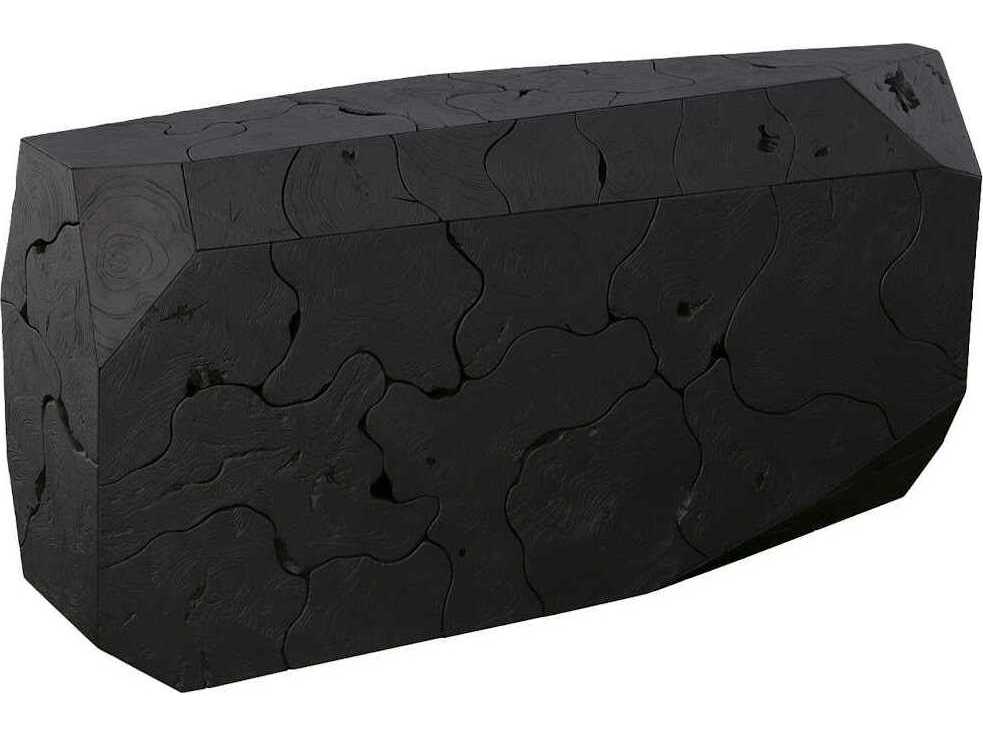 Phillips Collection Prism Wood Black Console Table