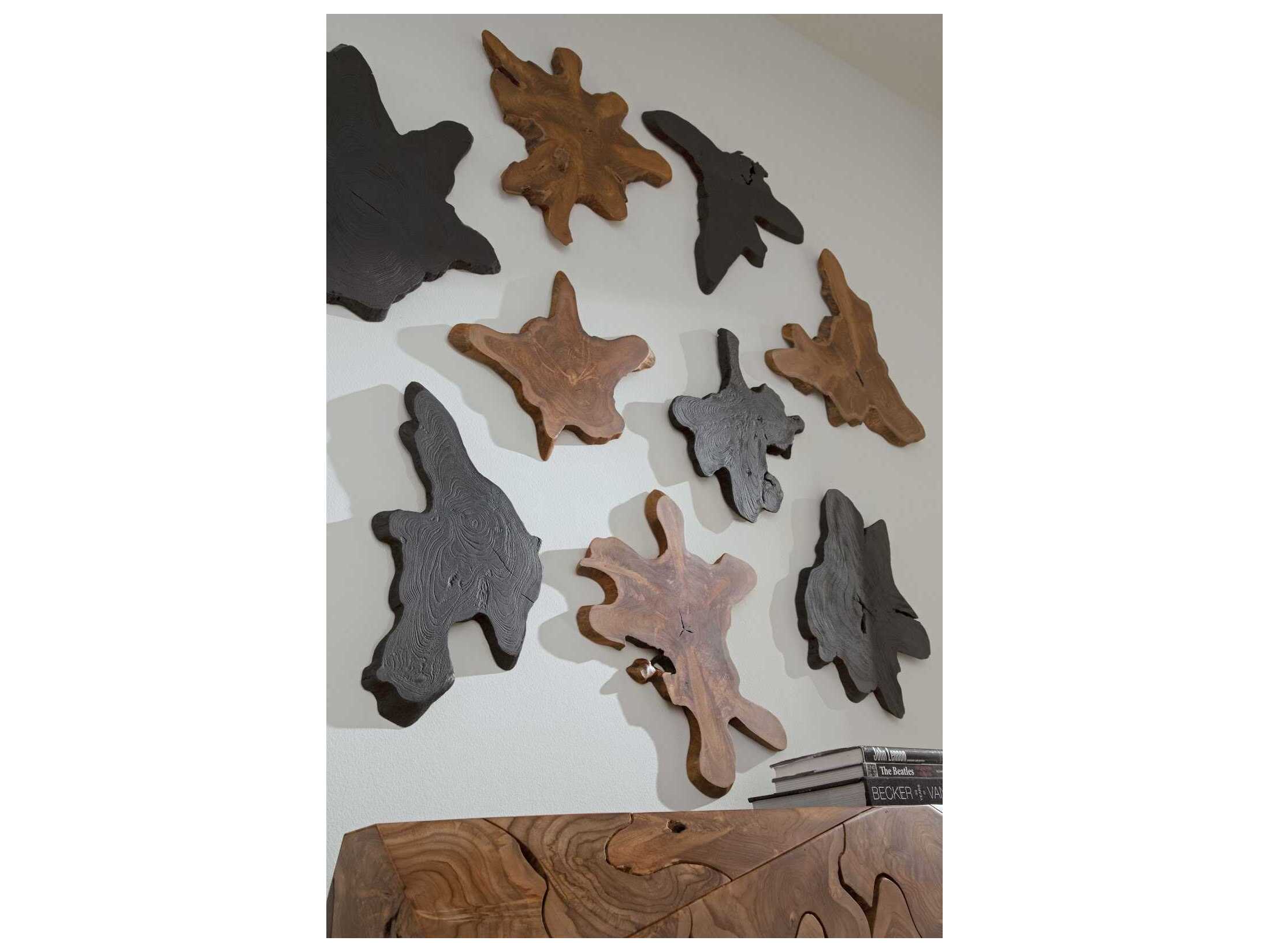 Phillips Collection Freeform Natural Teak Wall Slice