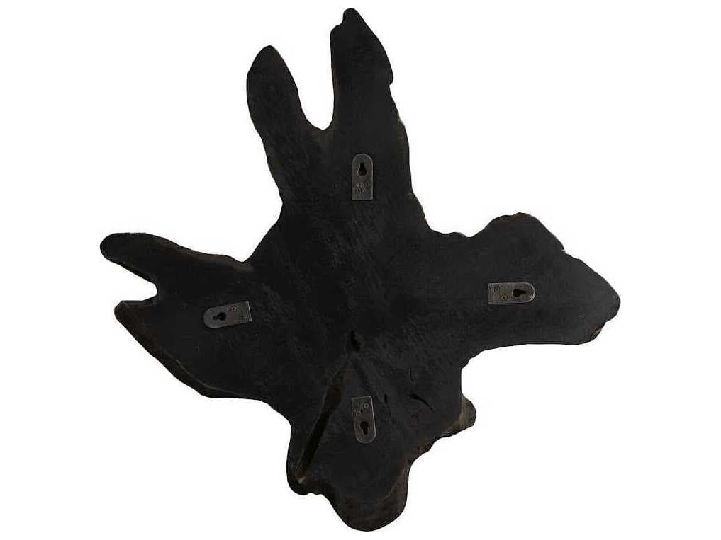 Phillips Collection Freeform Dark Gray Teak Wall Slice