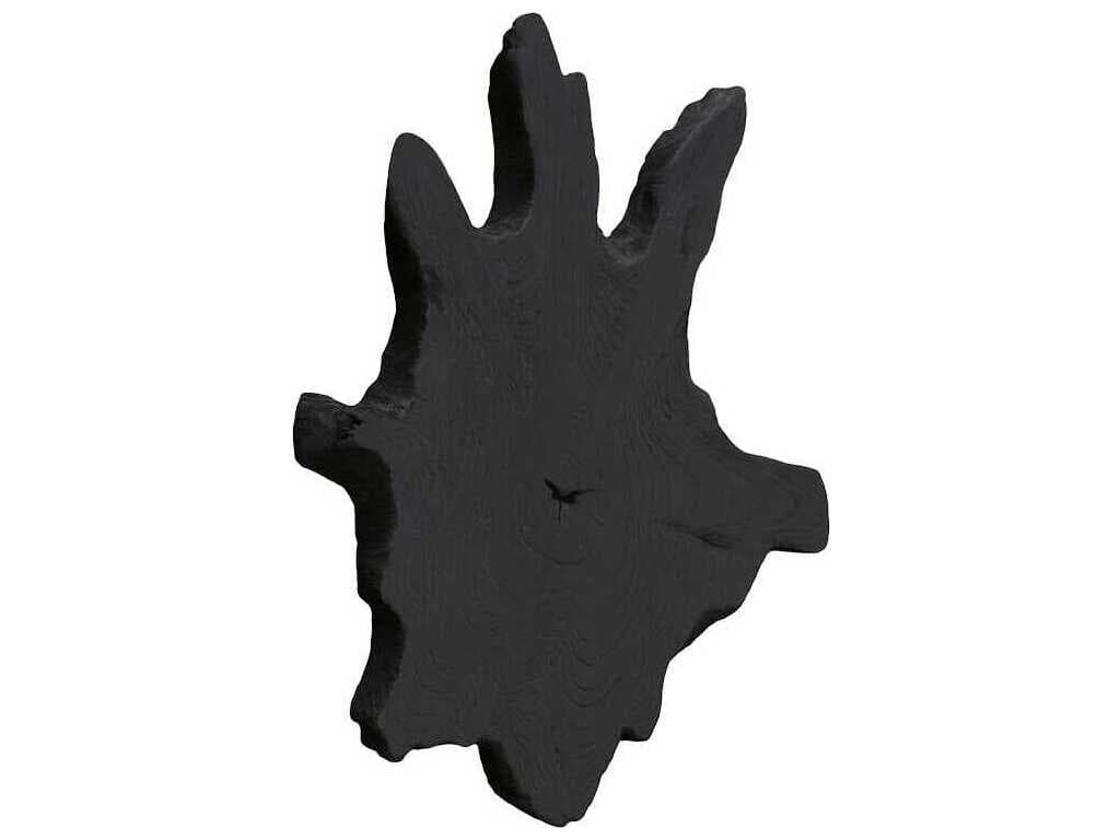 Phillips Collection Freeform Black Teak Wall Slice