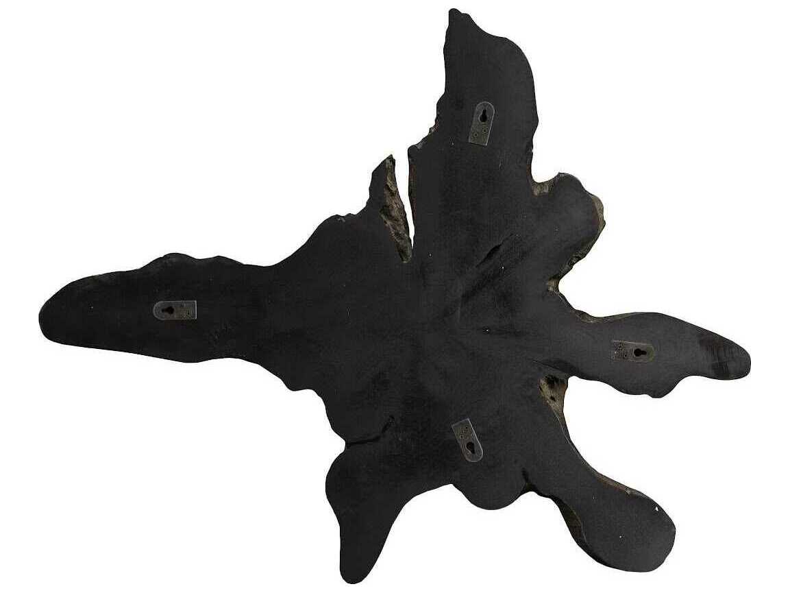 Phillips Collection Freeform Dark Gray Teak Wall Slice