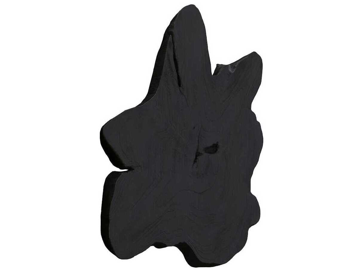 Phillips Collection Freeform Black Teak Wall Slice