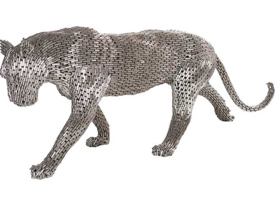 Phillips Collection Silver Panther Pipe Sculpture