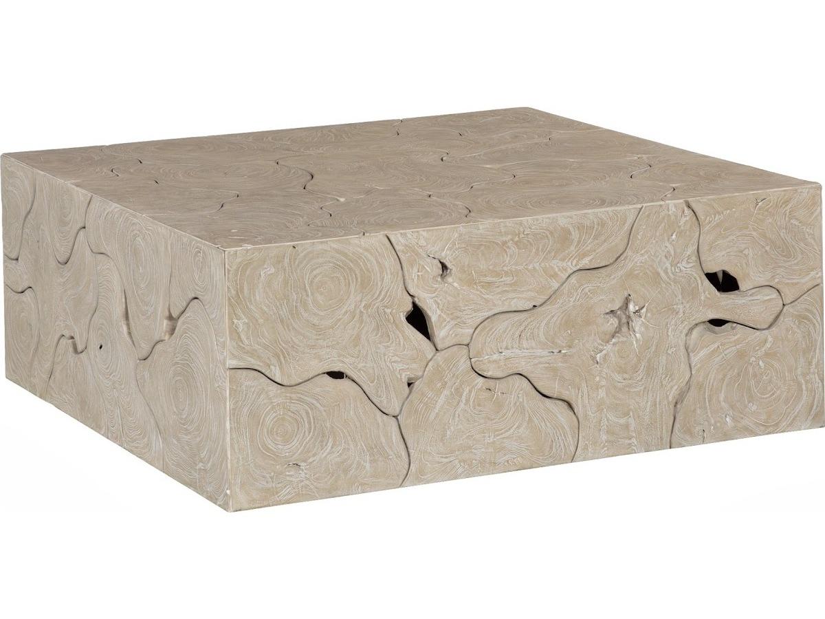 Phillips Collection Square Wood Brown Coffee Table