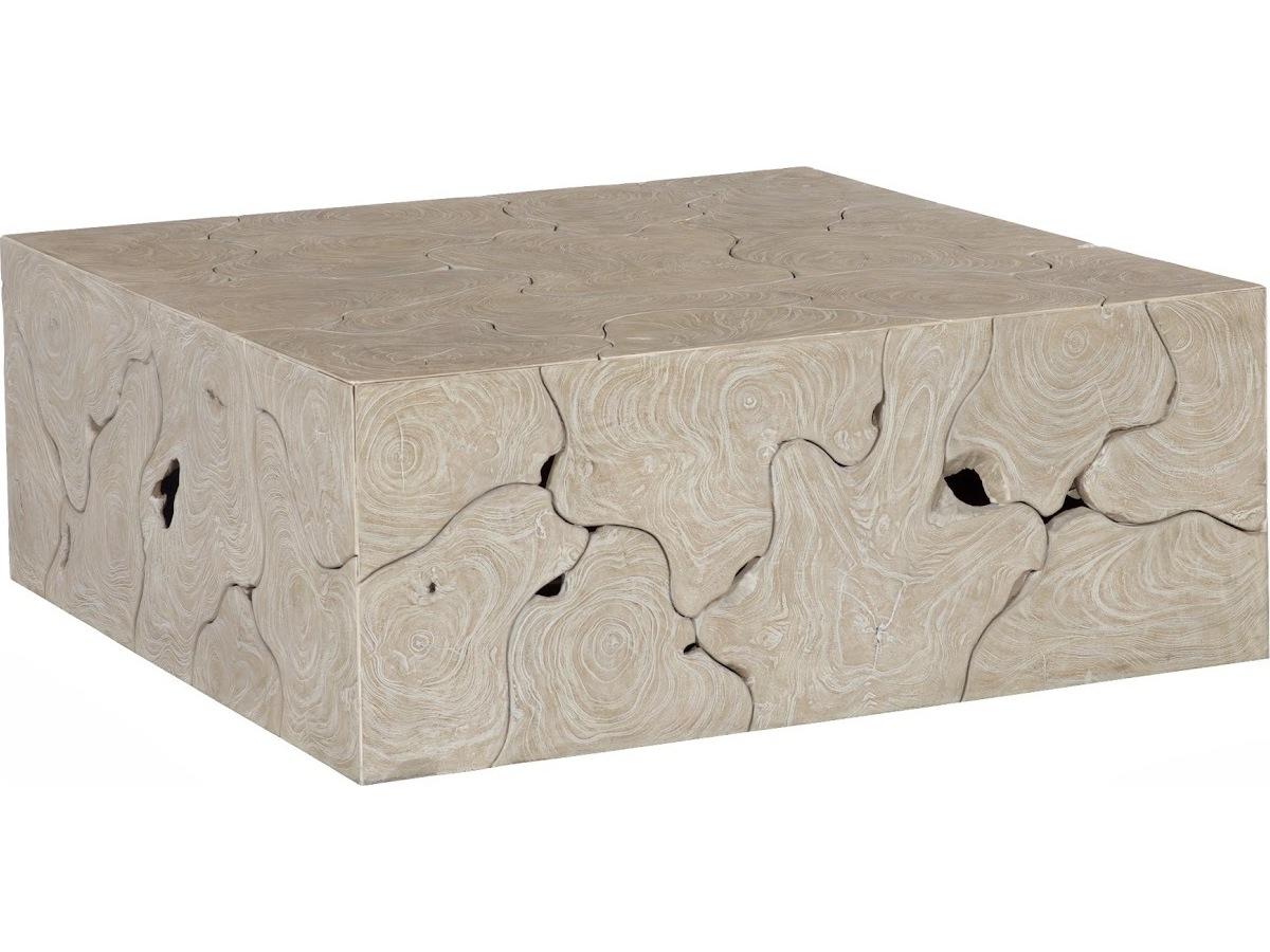 Phillips Collection Square Wood Brown Coffee Table