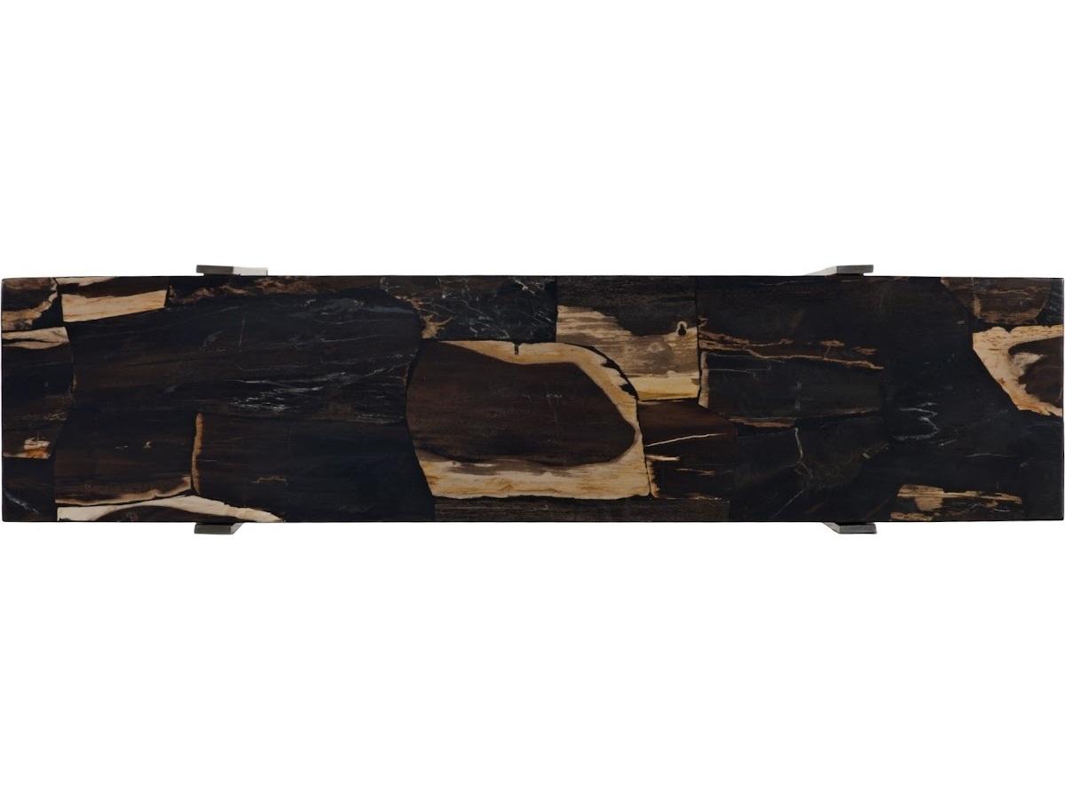 Phillips Collection Rectangular Wood Beige Black Brown Off White Console Table