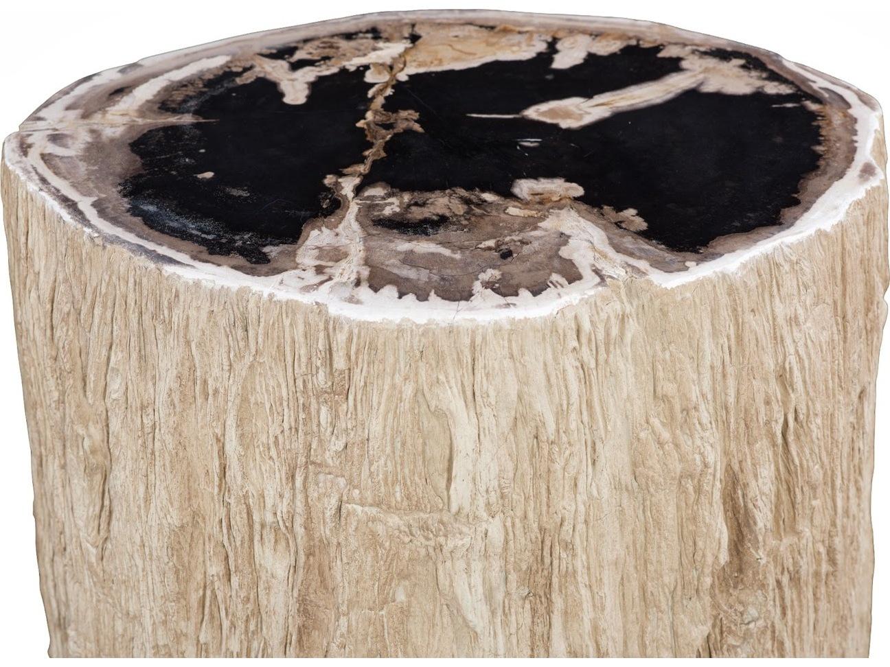 Phillips Collection Beige Black Brown Accent Stool