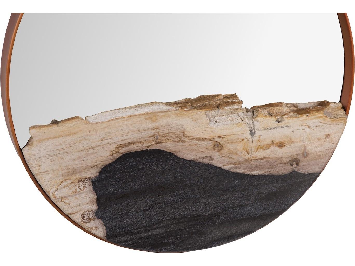 Phillips Collection Beige Black Brown Wall Mirror Round