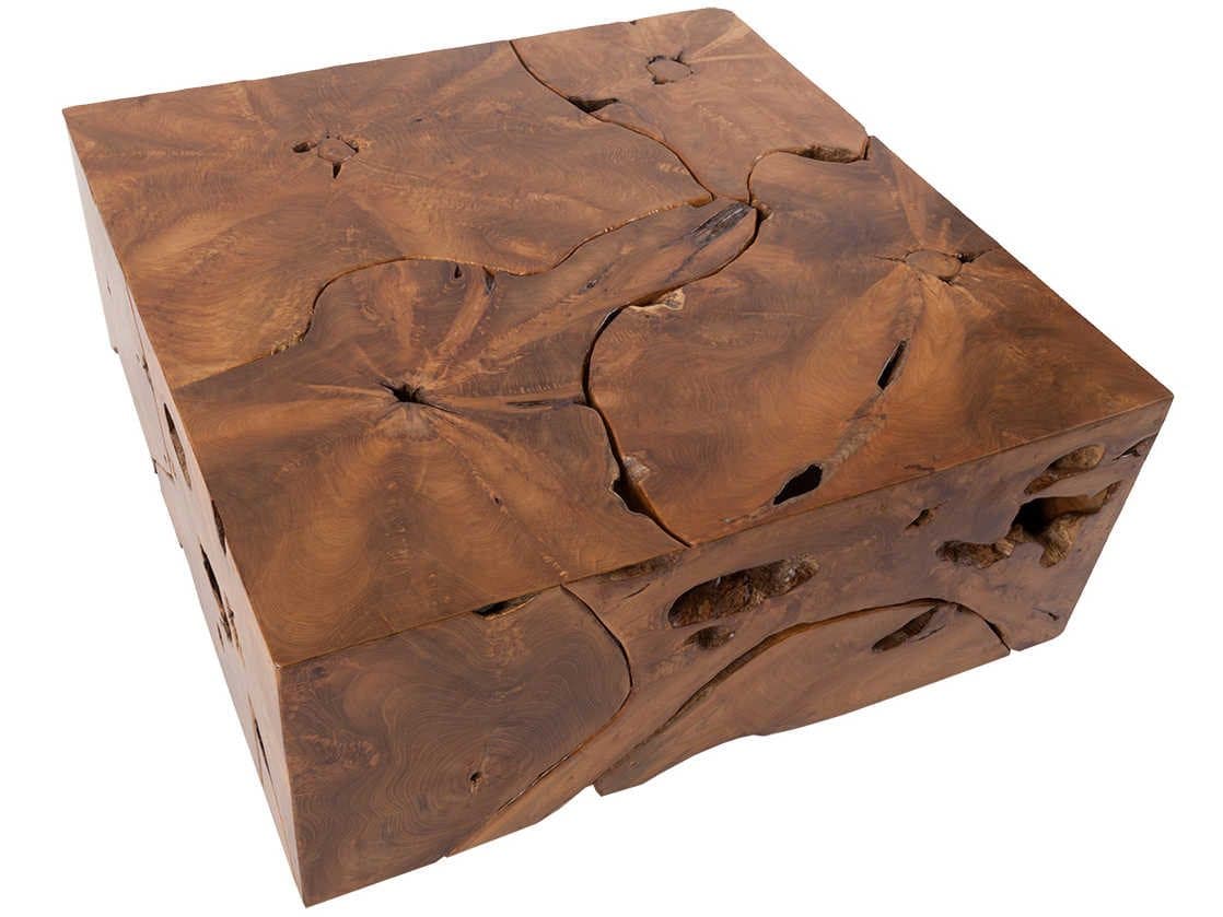 Phillips Collection Square Wood Natural Coffee Table