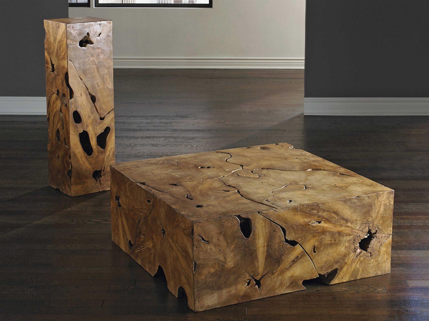Phillips Collection Square Wood Natural Coffee Table